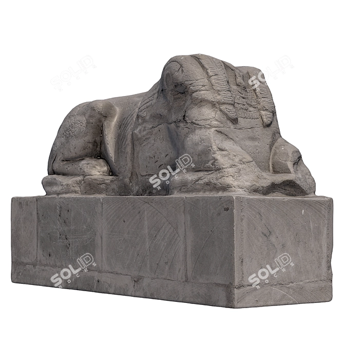 Egyptian Sculpture Replica 3D model image 4