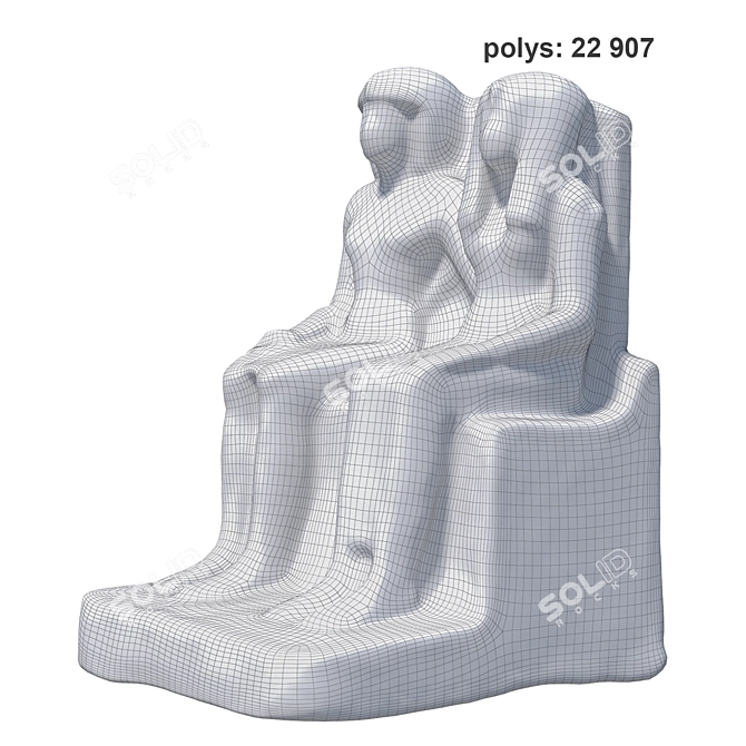 Egyptian Sculpture - Authentic 3D Model 3D model image 1