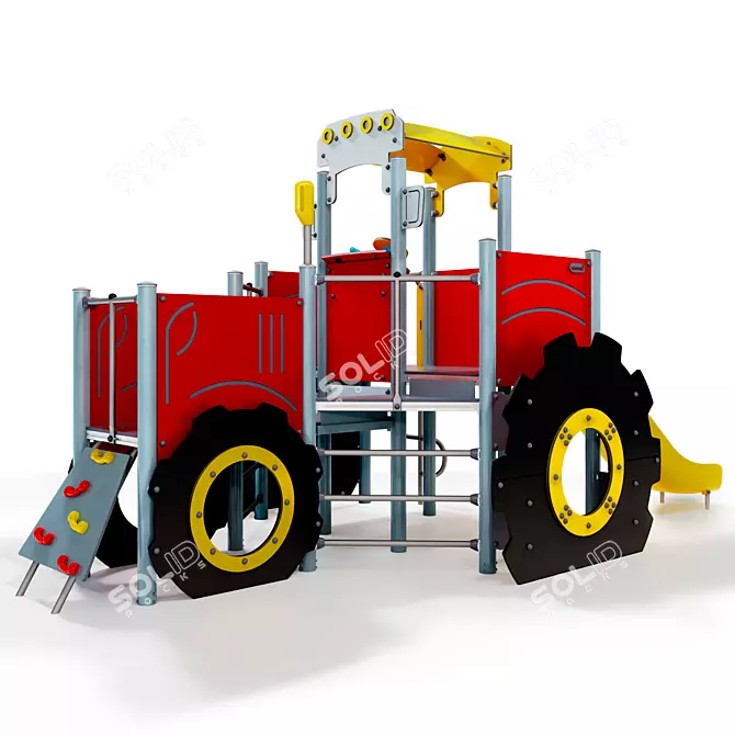 Title: Kompan Tractor Adventure Play 3D model image 1