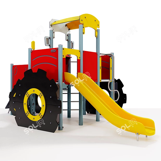 Title: Kompan Tractor Adventure Play 3D model image 2