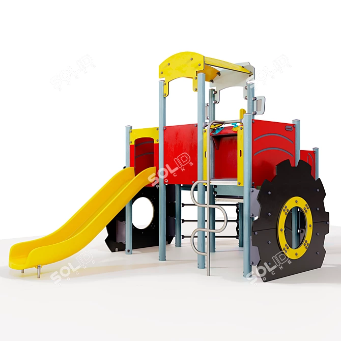 Title: Kompan Tractor Adventure Play 3D model image 3