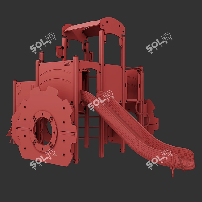 Title: Kompan Tractor Adventure Play 3D model image 6