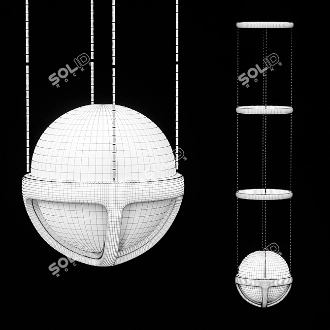 Reprise Pendant: Industrial Elegance 3D model image 2
