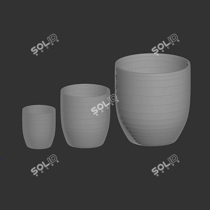 Elegant Surface Collection: Vase3 Planters 3D model image 3