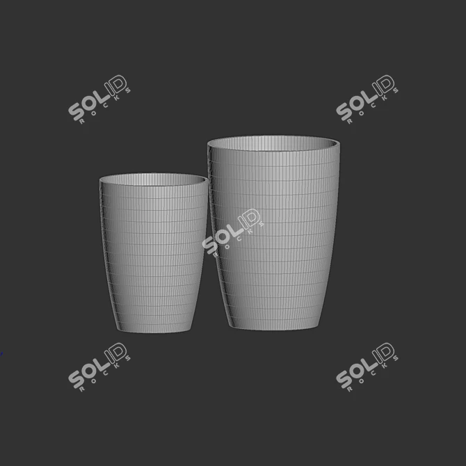 VERANDA Surface Collection: Modern Planter Set 3D model image 3