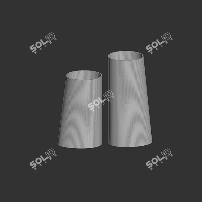 Title: Duet Surface Planters Collection 3D model image 3