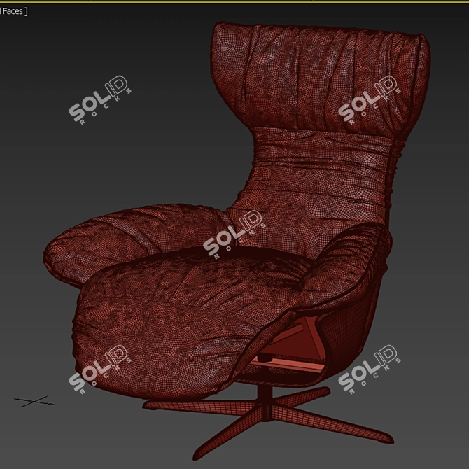 Natuzzi Italia Ilia Chair 3D model image 2