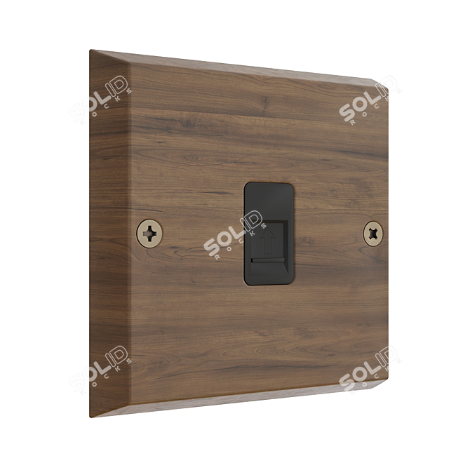 Retro-style Socket and Switch Set 3D model image 5