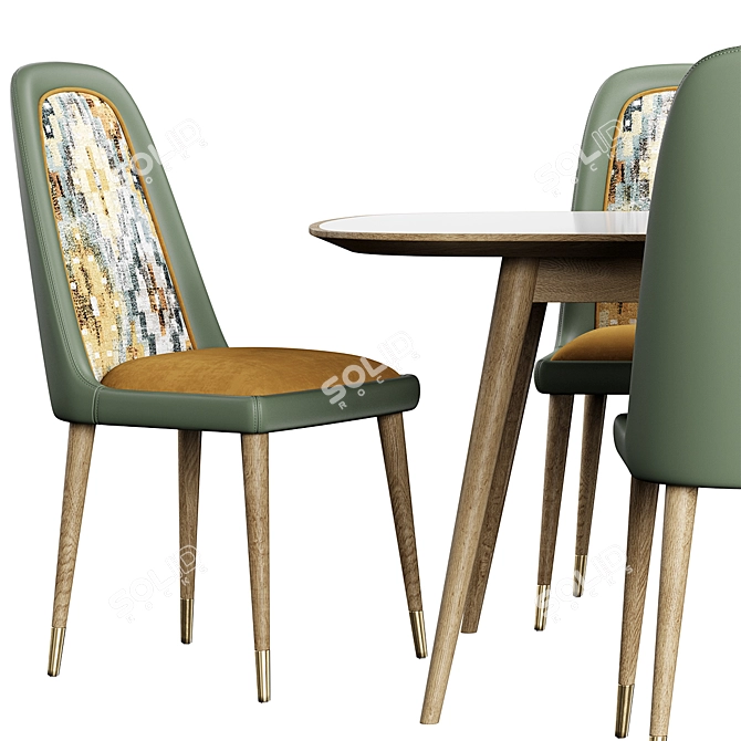 HER TABLE FERB CHAIR: Modern Elegance for Your Home 3D model image 2