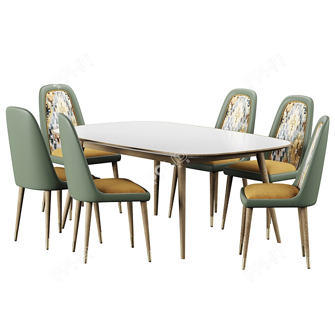 HER TABLE FERB CHAIR: Modern Elegance for Your Home 3D model image 3