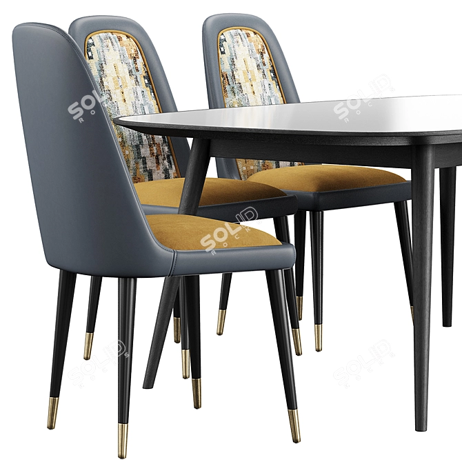 HER TABLE FERB CHAIR: Modern Elegance for Your Home 3D model image 4
