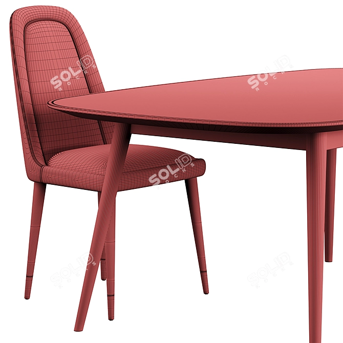 HER TABLE FERB CHAIR: Modern Elegance for Your Home 3D model image 7