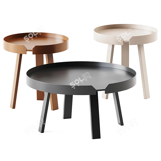 Muuto Around Coffee Table Set 3D model image 1