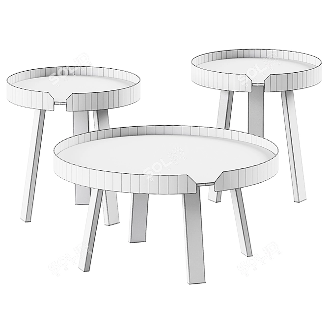 Muuto Around Coffee Table Set 3D model image 2