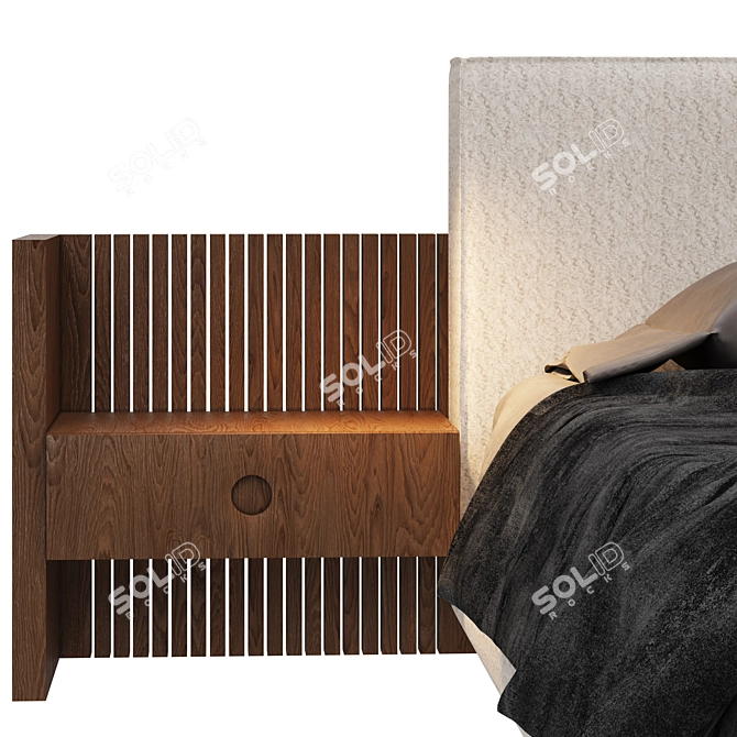 Luxury Minotti Brasilia Bed 3D model image 2