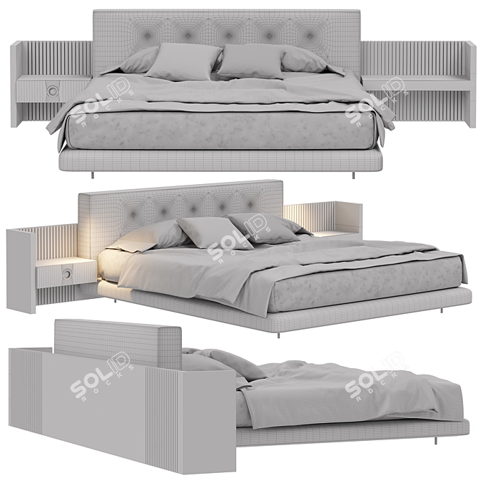Luxury Minotti Brasilia Bed 3D model image 3
