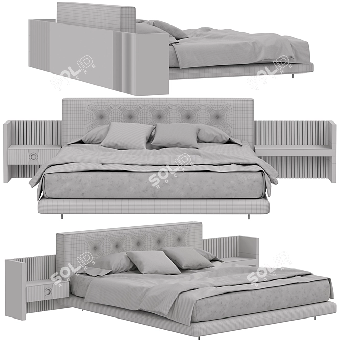 Luxury Minotti Brasilia Bed 3D model image 6