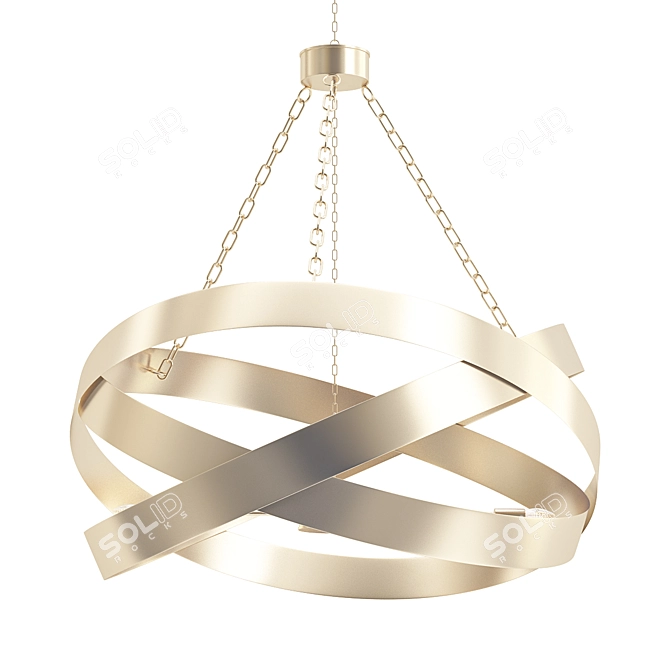 Elegant Noir Orion Pendant 3D model image 1