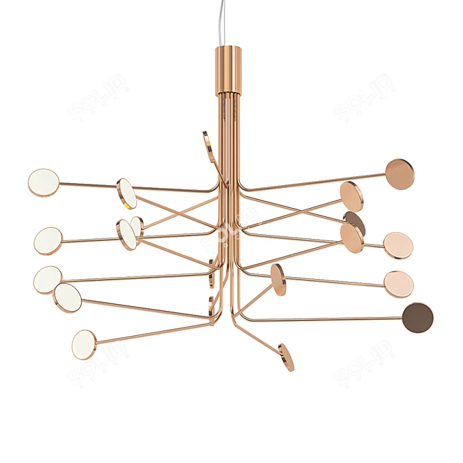 Modern Linear Chandelier | Arbor 3D model image 1