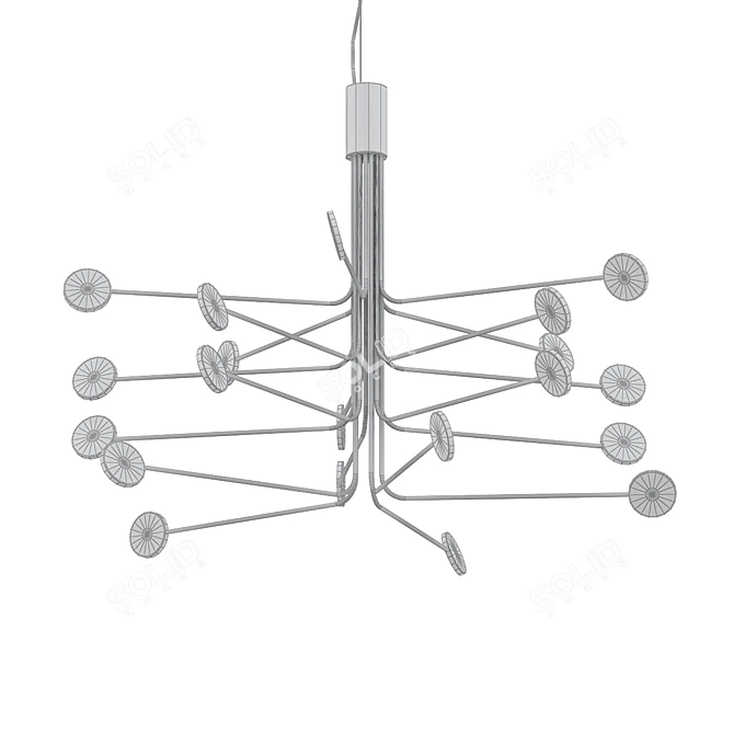 Modern Linear Chandelier | Arbor 3D model image 2