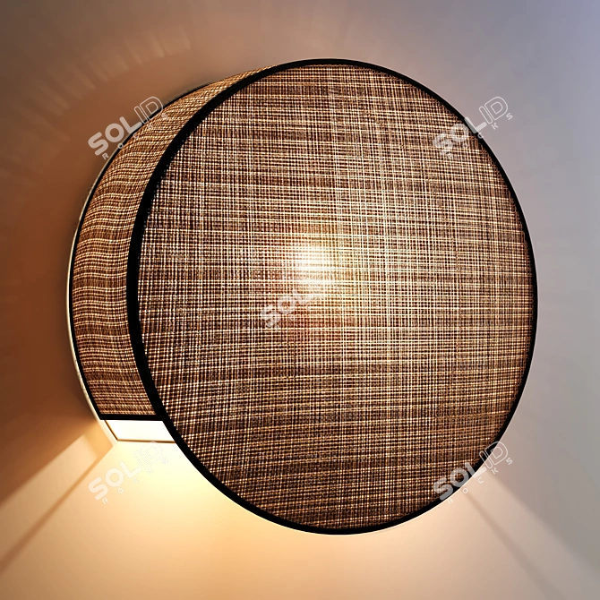 Raffia Round Lampshade, Dolkie 3D model image 3