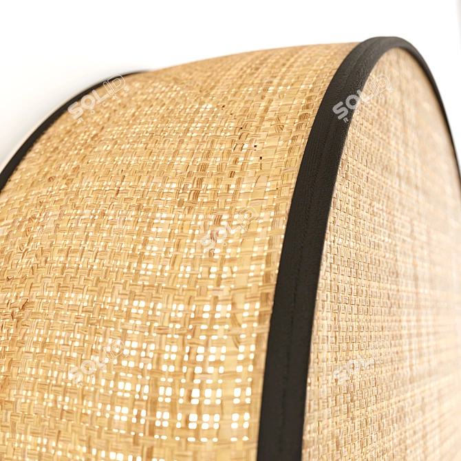 Raffia Round Lampshade, Dolkie 3D model image 4