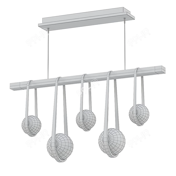 Elegant Derby LED Pendant 3D model image 2