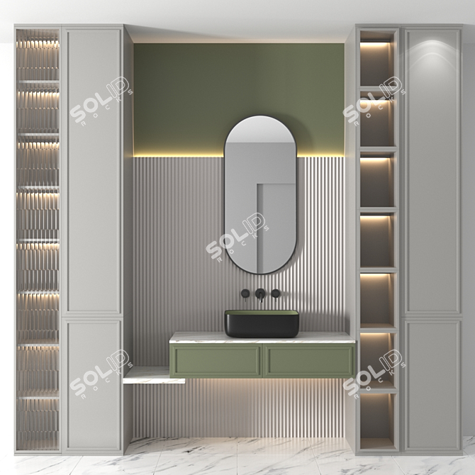 Modern Bathroom Set - RPM 11 3D model image 1