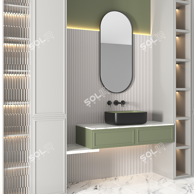 Modern Bathroom Set - RPM 11 3D model image 2