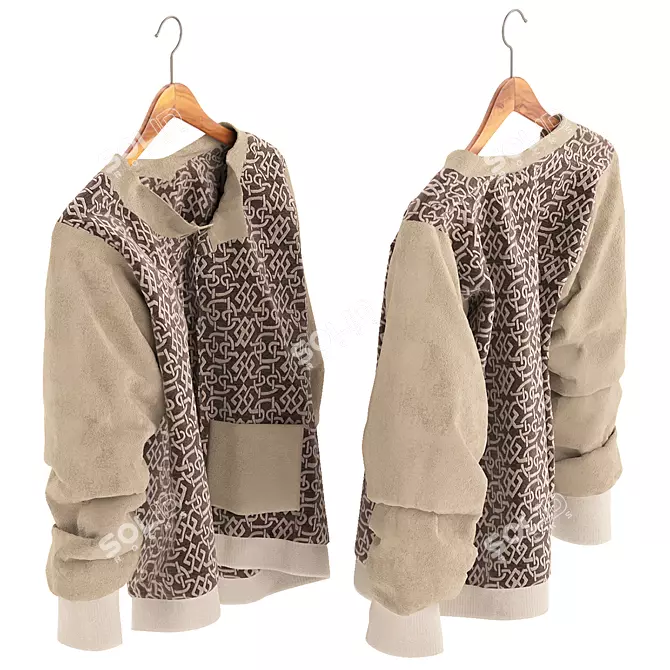 Realistic Sized Jacket 3D Model 3D model image 2