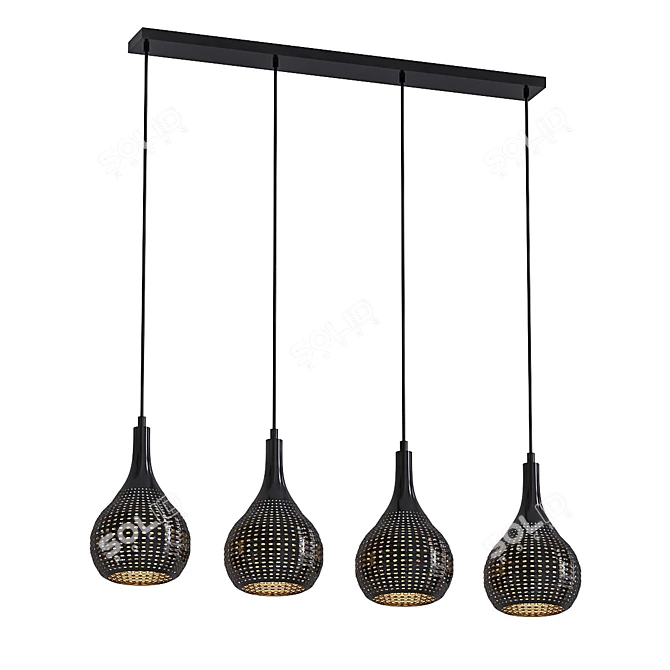 Industrial Dark Dax Ceiling Light 3D model image 1