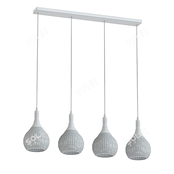 Industrial Dark Dax Ceiling Light 3D model image 2