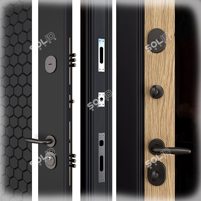 Premium Metal Entry Door - Newest NT 2 (Holz) 3D model image 2