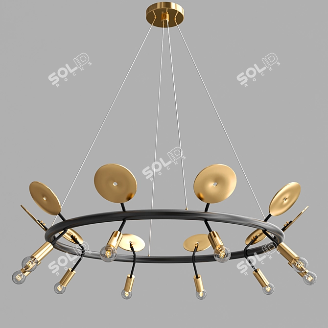 Organic Elegance: Fern Chandelier 3D model image 2