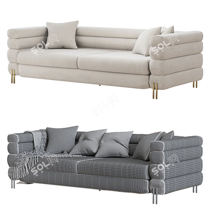 Luxurious Eichholtz Sofa - York 3D model image 3