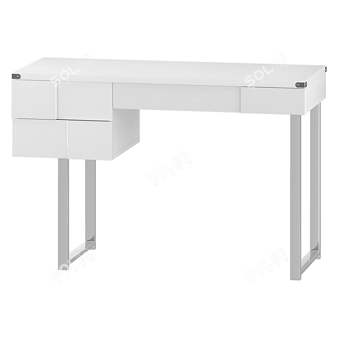 Sleek White Desk: Brooklyn 3D model image 1