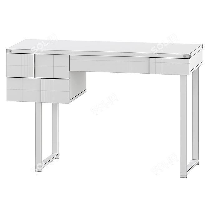 Sleek White Desk: Brooklyn 3D model image 2
