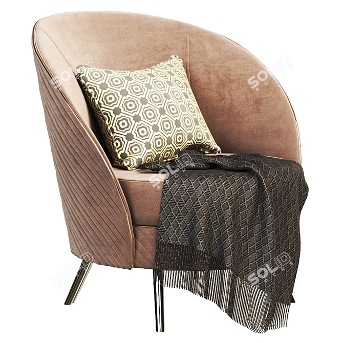 Elegant Melville Chair: Polys 96,124 3D model image 2