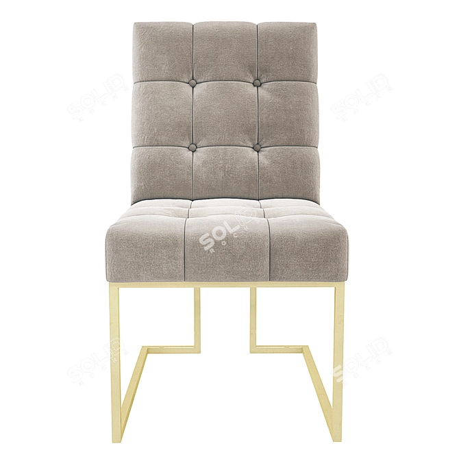 Glamour Velvet Goldfinger Dining Chair 3D model image 2