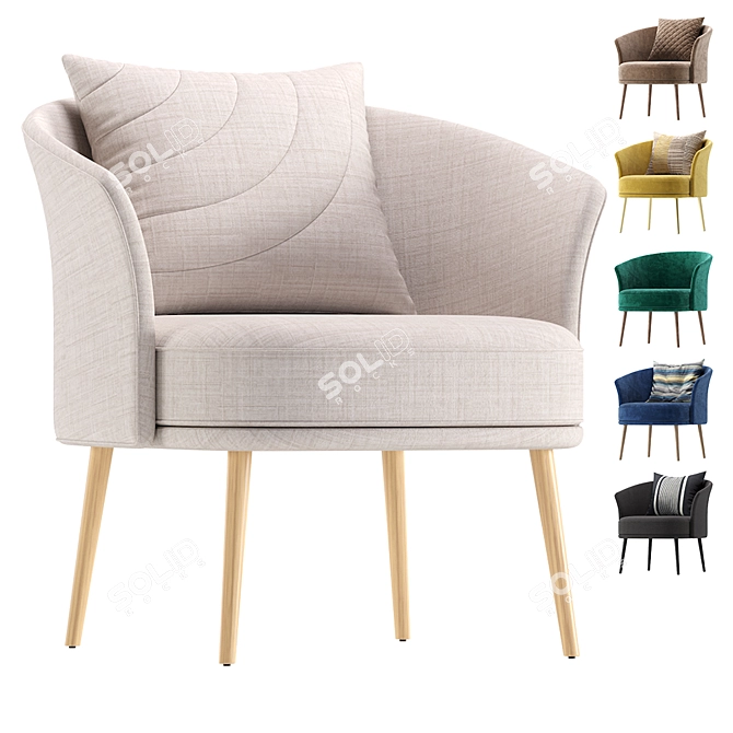 Contemporary Armchair | DORSO ArchiveStore 3D model image 1