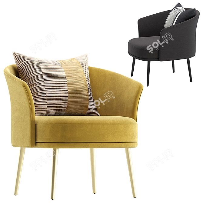 Contemporary Armchair | DORSO ArchiveStore 3D model image 3