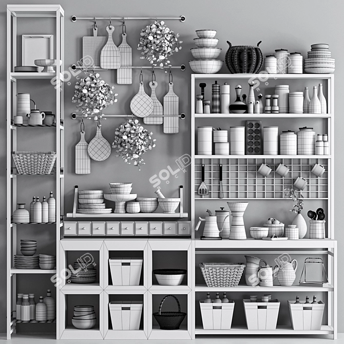 2015 Kitchen Accessories Set 3D model image 7