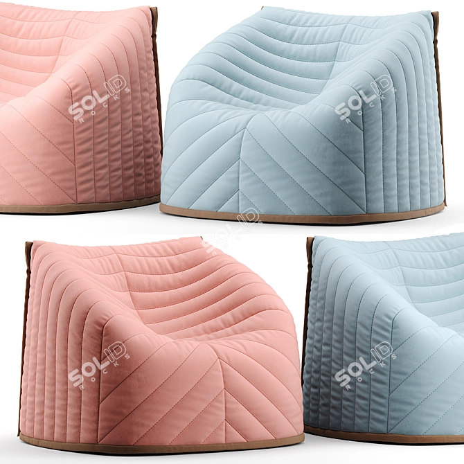 Barnaby Cozy Armchair: Comfort Meets Style! 3D model image 3