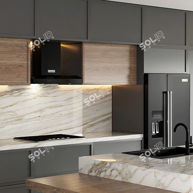 Sleek Kitchen Aid Appliances 3D model image 2