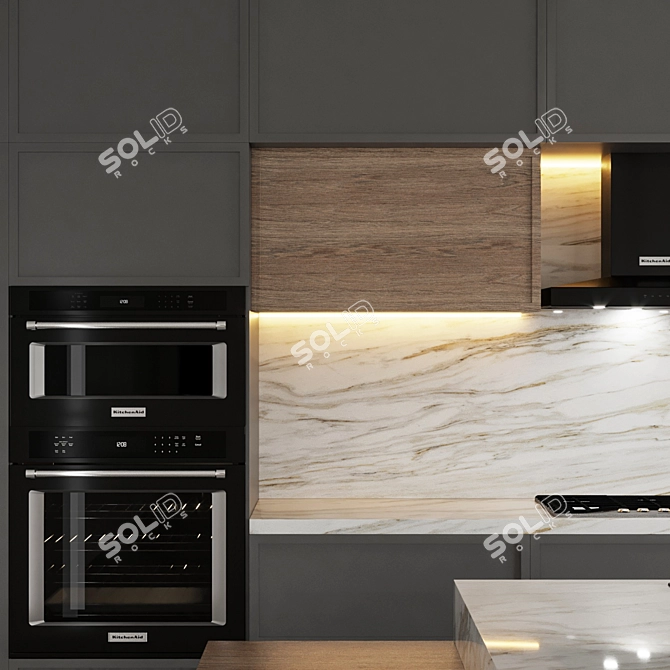 Sleek Kitchen Aid Appliances 3D model image 3