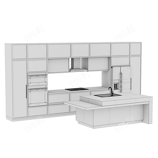 Sleek Kitchen Aid Appliances 3D model image 5