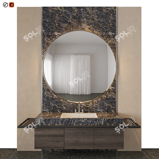 3Dmax Furniture Set: Bathroom 3D model image 1