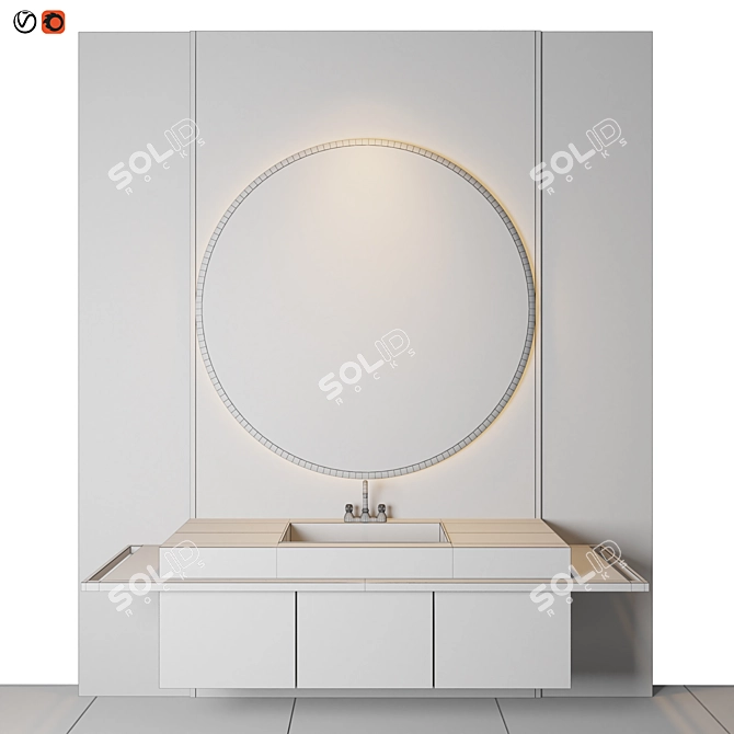 3Dmax Furniture Set: Bathroom 3D model image 2