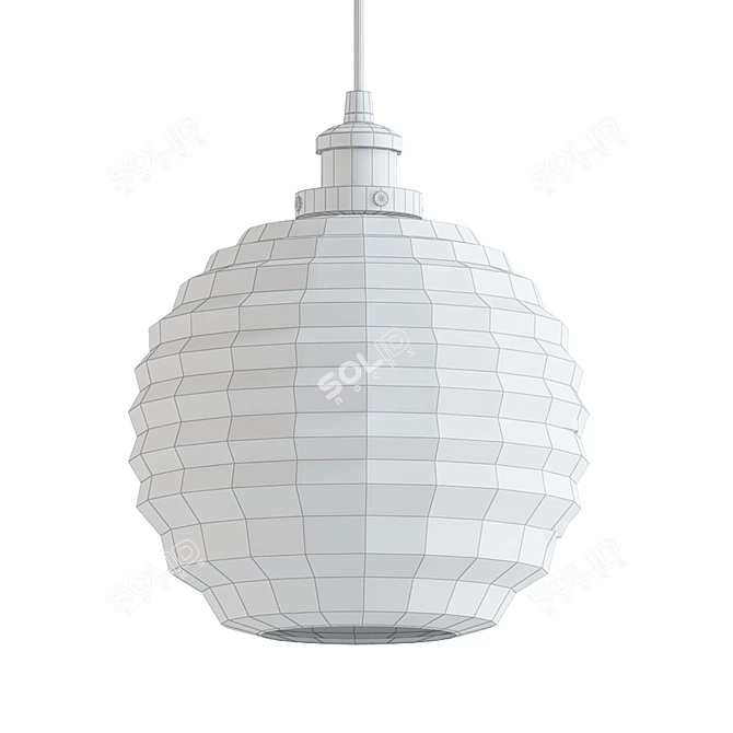 Sleek Glass Pendant Light 3D model image 2