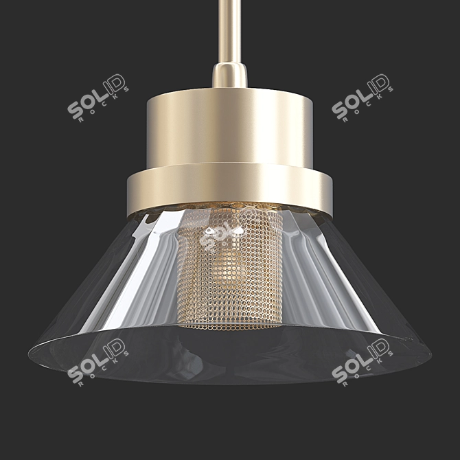 Sleek Paoli Pendant Light 3D model image 1